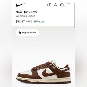 Nike Dunk Low Brown/White Sneakers